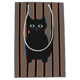 Fun and Fancy Halloween Black Cats Medium Gift Bag