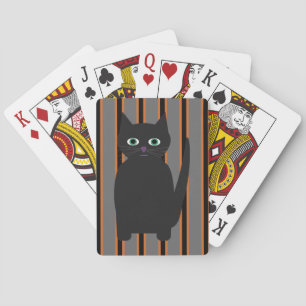 Fun and Fancy Halloween Black Cats Playing Cards
