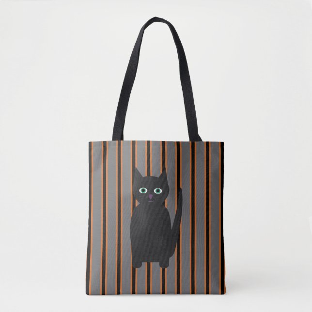 Fun and Fancy Halloween Black Cats Tote Bag (Front)