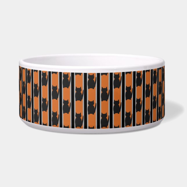 Fun and Fancy Halloween Black Silhouette Cats (Front)