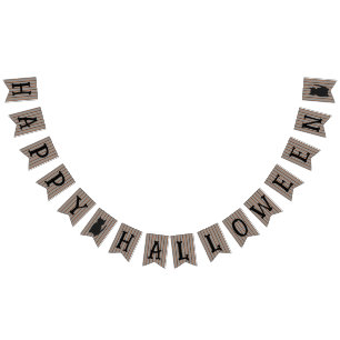 Fun and Fancy Halloween Black Silhouette Cats Bunting