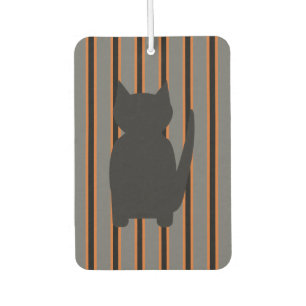 Fun and Fancy Halloween Black Silhouette Cats Car Air Freshener