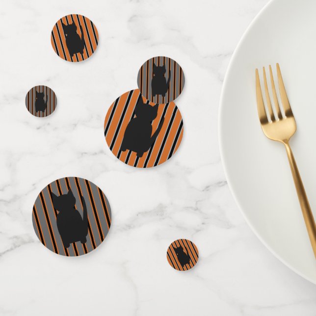 Fun and Fancy Halloween Black Silhouette Cats Confetti (Group)