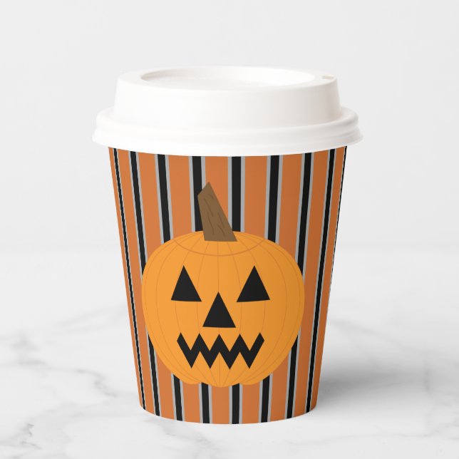 Fun and Fancy Halloween Pumpkins Paper Cups (Front)