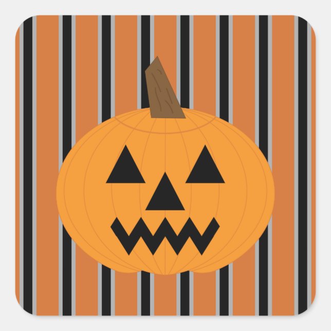 Fun and Fancy Halloween Pumpkins Square Sticker (Front)
