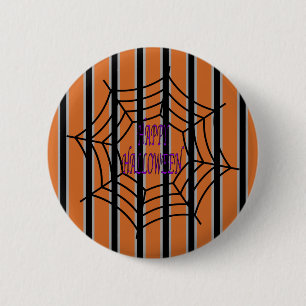 Fun and Fancy Halloween Spider Webs 6 Cm Round Badge