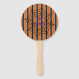 Fun and Fancy Halloween Spider Webs Hand Fan