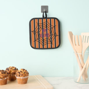 Fun and Fancy Halloween Spider Webs Pot Holder