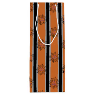 Fun and Fancy Halloween Spider Webs Wine Gift Bag