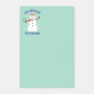 Fun and Fancy It's All Cool Snowman Detective Post-it Notes