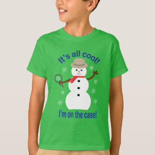 Fun and Fancy It's All Cool Snowman Detective T-Shirt
