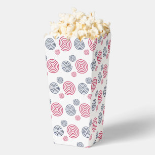 Fun and Fancy Patriotic Spirals Popcorn Favour Box