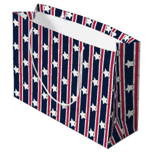 Fun and Fancy Patriotic Stars and Stripes Large Gift Bag