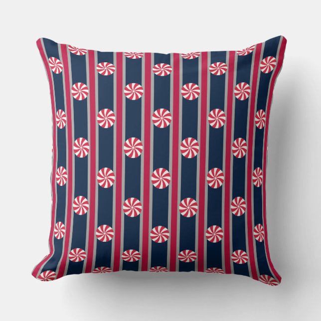 Fun and Fancy Peppermint Candy Cushion (Front)
