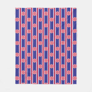 Fun and Fancy Peppermint Candy Fleece Blanket