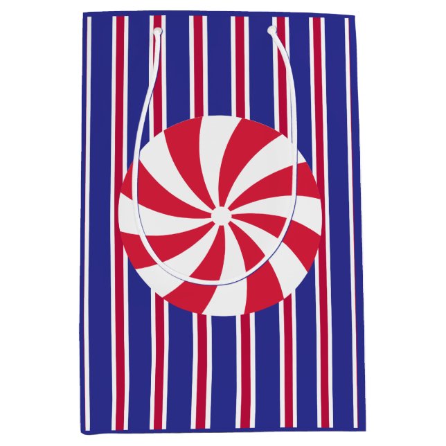 Fun and Fancy Peppermint Candy Medium Gift Bag (Front)