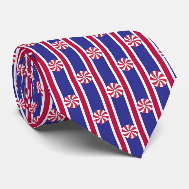 Fun and Fancy Peppermint Candy Tie (Rolled)