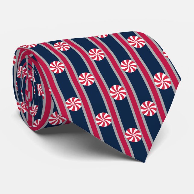 Fun and Fancy Peppermint Candy Tie (Rolled)