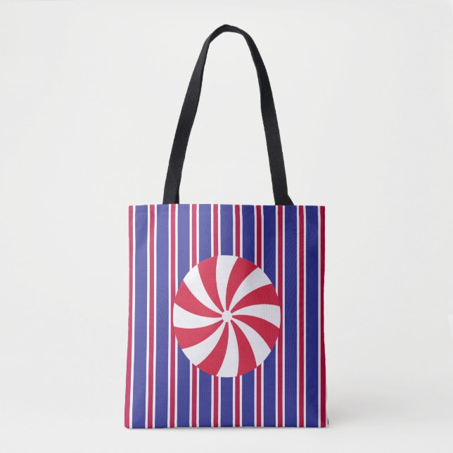 Fun and Fancy Peppermint Candy Tote Bag (Front)