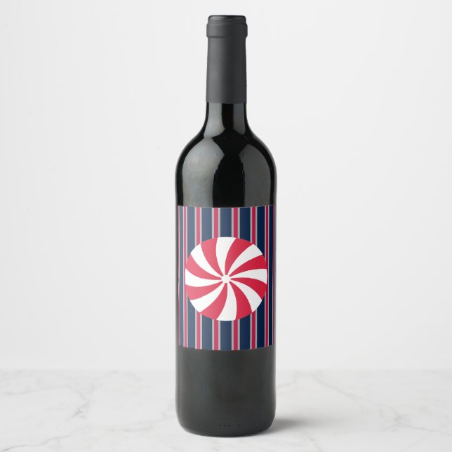 Fun and Fancy Peppermint Candy Wine Label (Front)