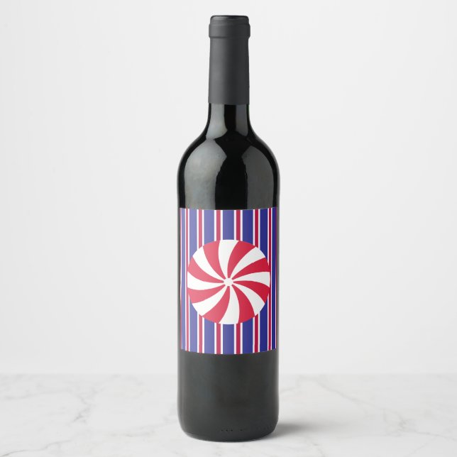 Fun and Fancy Peppermint Candy Wine Label (Front)