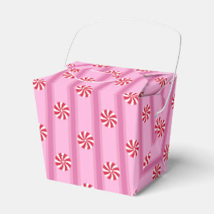 Fun and Fancy Pink Christmas Peppermint Candy Favour Box