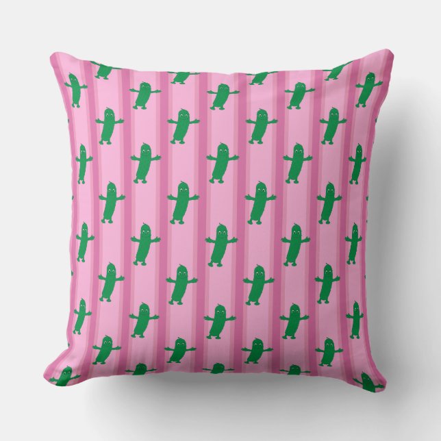 Fun and Fancy Pink Pickle Cushion (Front)