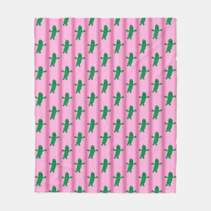 Fun and Fancy Pink Pickle Fleece Blanket