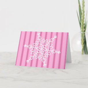 Fun and Fancy Pink Snowflake Invitation