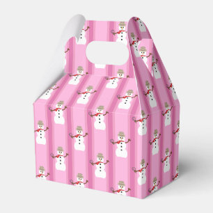 Fun and Fancy Pink Snowman Detective Favour Box