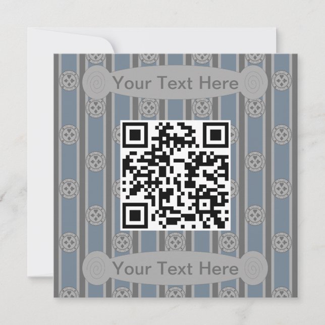 Fun and Fancy Poker Chip QR Code Invitation (Front)