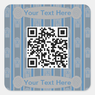 Fun and Fancy Popcorn QR Code Square Sticker