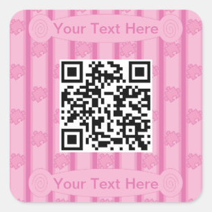 Fun and Fancy Puzzle QR Code Square Sticker