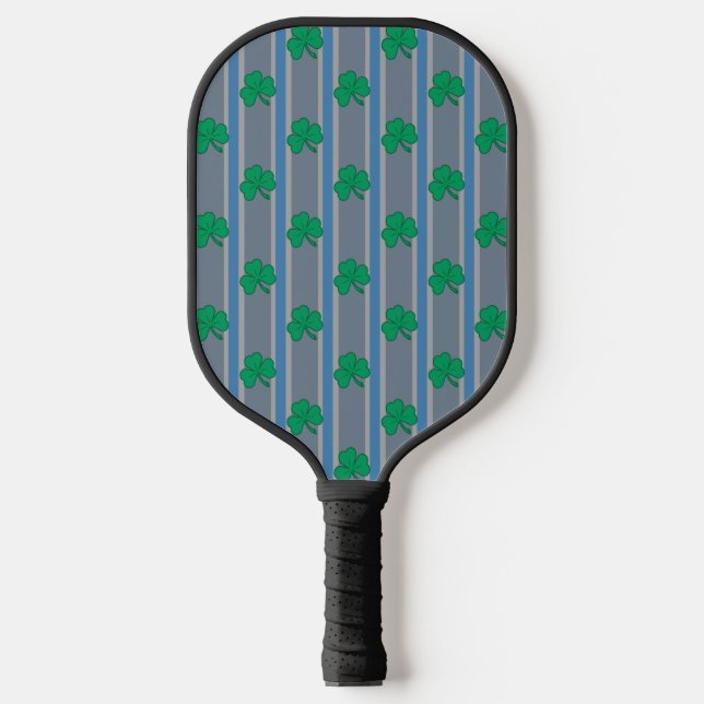 Fun and Fancy Shamrock Pickleball Paddle (Front)