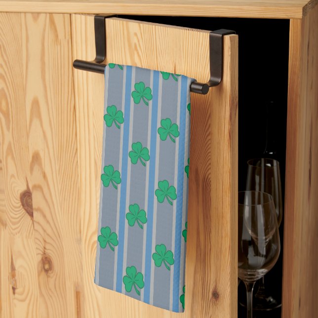 Fun and Fancy Shamrock Tea Towel (Thirds Fold)