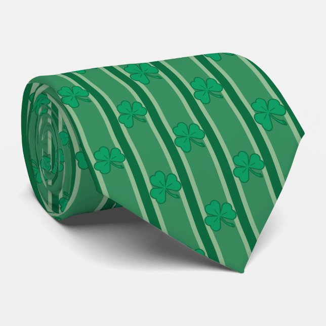 Fun and Fancy Shamrock Tie (Rolled)