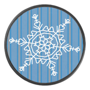 Fun and Fancy Snowflake Hockey Puck
