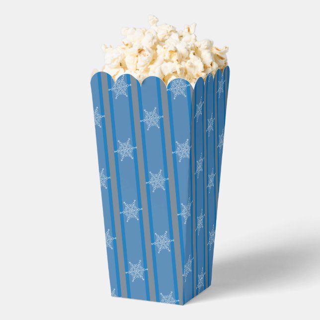 Fun and Fancy Snowflake Popcorn Favour Box (Popped)