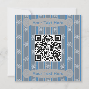 Fun and Fancy Snowflake QR Code Invitation