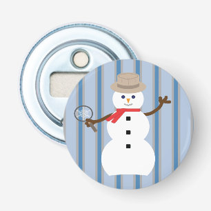 Fun and Fancy Snowman Detective Bottle Opener