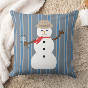 Fun and Fancy Snowman Detective Cushion