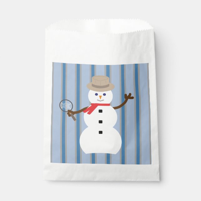 Fun and Fancy Snowman Detective Favour Bags (Front)