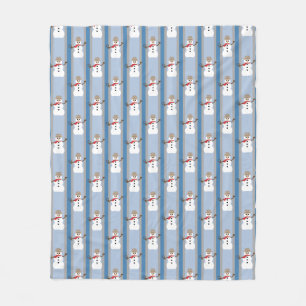 Fun and Fancy Snowman Detective Fleece Blanket
