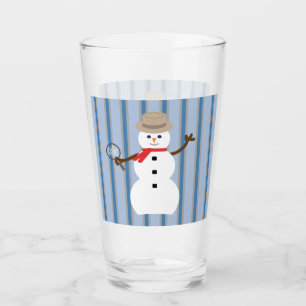 Fun and Fancy Snowman Detective Glass