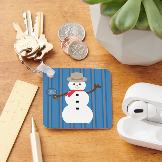 Fun and Fancy Snowman Detective Key Ring (Desk)