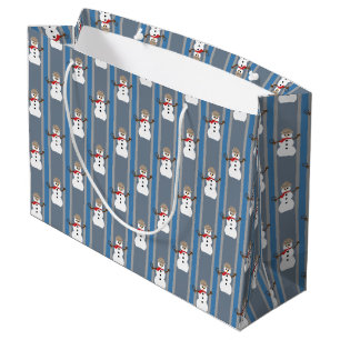 Fun and Fancy Snowman Detective Large Gift Bag