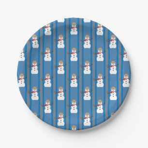 Fun and Fancy Snowman Detective Paper Plate