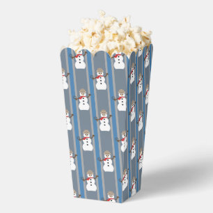 Fun and Fancy Snowman Detective Popcorn Favour Box