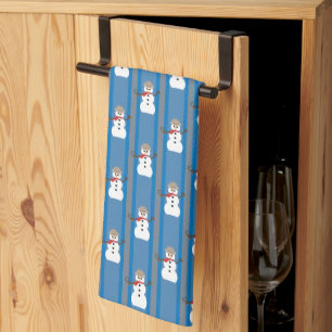 Fun and Fancy Snowman Detective Tea Towel