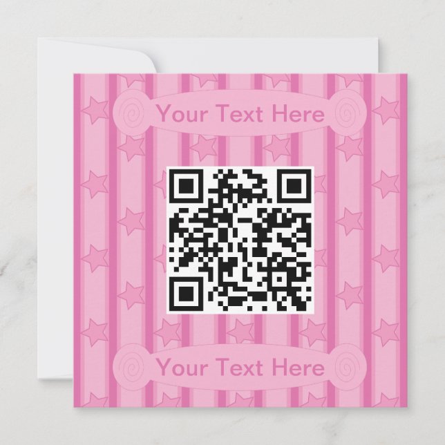 Fun and Fancy Star QR Code Invitation (Front)